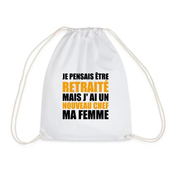 Retraite Humour Retraité Cadeau Homme Retraité - Sac de sport léger - blanc - Devant