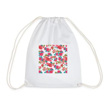 Roses en fond blanc rose et rose - Sac de sport léger - blanc - Devant