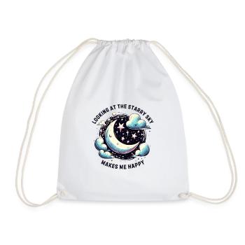 Le ciel étoilé me rend heureux - Sac de sport léger - blanc - Devant