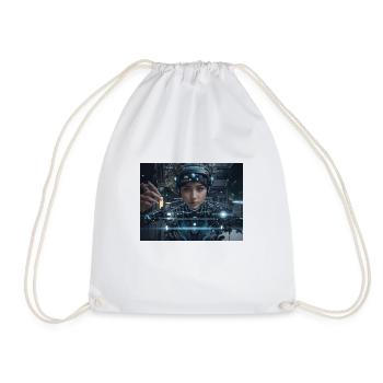 Synthesis of the future of technology - Drawstring Bag - white - Front