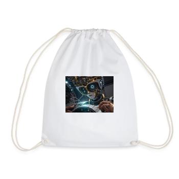 Synthesis of the future of technology - Drawstring Bag - white - Front