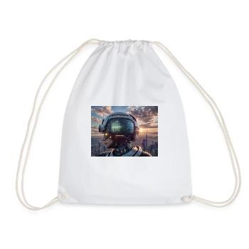 Synthesis of the future of technology - Drawstring Bag - white - Front