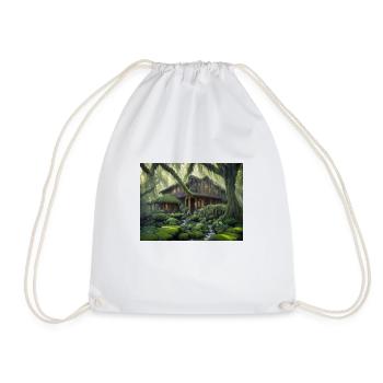 magical house in the woods - Drawstring Bag - white - Front