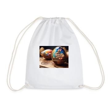 rabbit - Drawstring Bag - white - Front