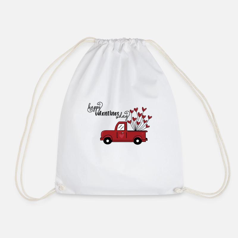 Happy Valentine's day - Drawstring Bag - white