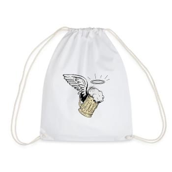 Bierengel - Verre à bière avec de petites ailes - Sac de sport léger - blanc - Devant