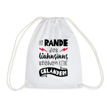 Au bord de la folie il n'y a pas de garde-corps! - Sac de sport léger - blanc - Devant