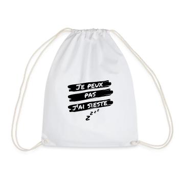 Je peux pas j'ai sieste - Sac de sport léger - blanc - Devant