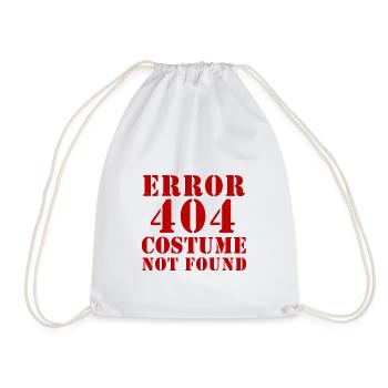 Error 404 - Costume not found - Drawstring Bag - white - Front