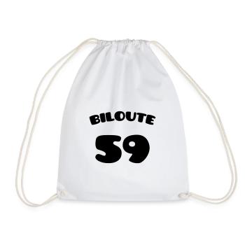 Biloute 59 - Ch'ti - Nord - Sac de sport léger - blanc - Devant