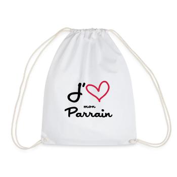 J'aime mon Parrain - Sac de sport léger - blanc - Devant