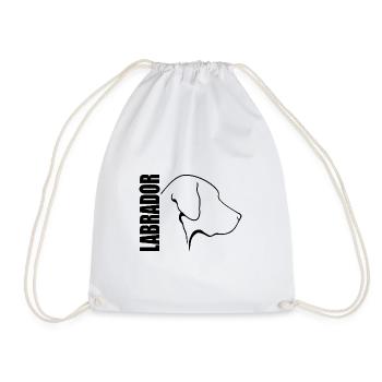 LABRADOR Profile Dogs Dogs Wilsigns Labbi - Drawstring Bag - white - Front
