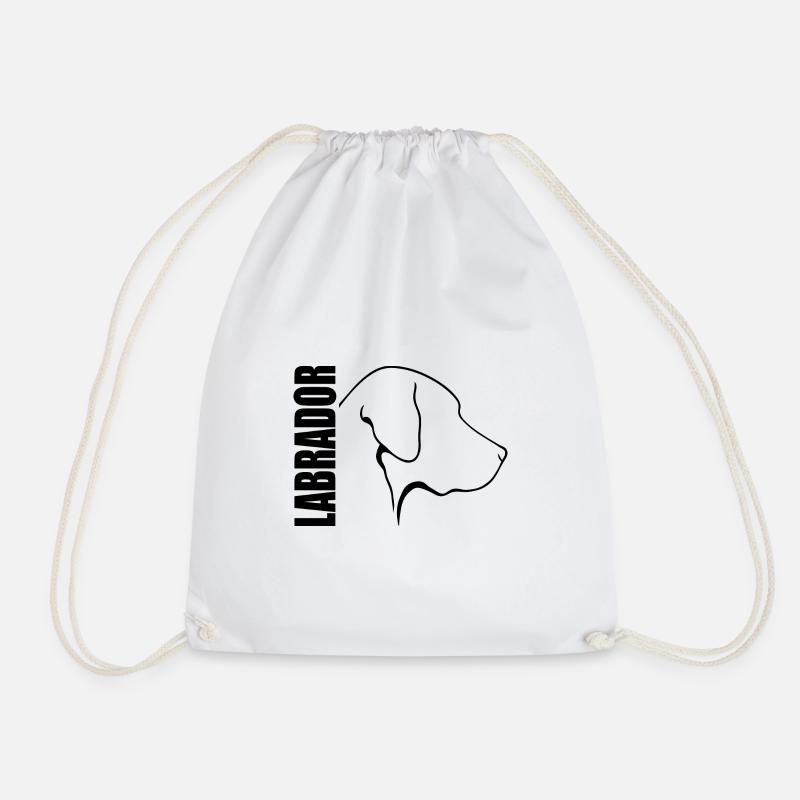 LABRADOR Profil Hund Hunde Wilsigns Labbi - Turnbeutel - Weiß