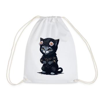 Avec ce motif, vous deviendrez un ninja - Sac de sport léger - blanc - Devant