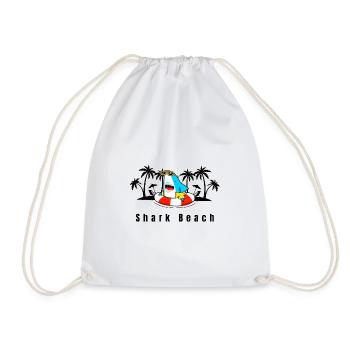 Requin nageur sur l’anneau de sauvetage - Sac de sport léger - blanc - Devant
