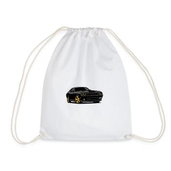 Muscle de nuit avec jantes jaunes - Sac de sport léger - blanc - Devant