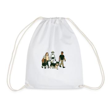 Grandma Karin with family - Drawstring Bag - white - Front