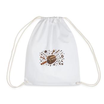 Vintage decomposed engine illustration - Drawstring Bag - white - Front