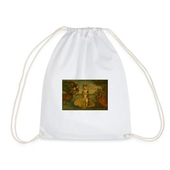 Chats sur la scène de la coquille dans le style de la peinture - Sac de sport léger - blanc - Devant