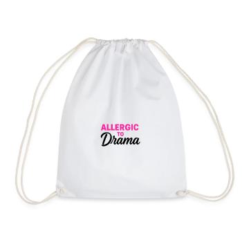 Allergic to Drama - Drawstring Bag - white - Front