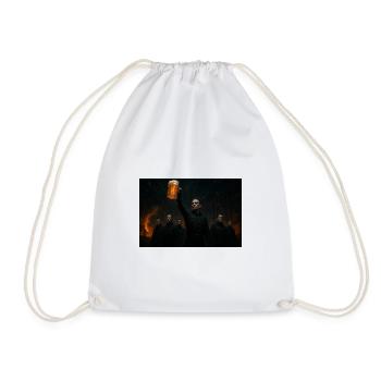 What do we drink? - Drawstring Bag - white - Front