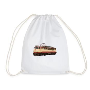 Locomotive PKP EP07-1066 railway train trains pkp - Drawstring Bag - white - Front