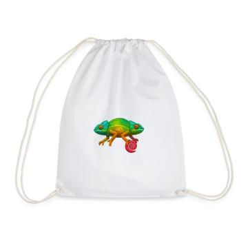 Sucette Caméléon Arc-en-ciel - Sac de sport léger - blanc - Devant