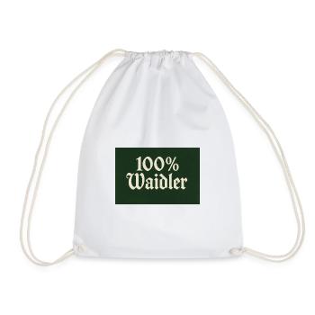 100% Waidler Gothic style - Drawstring Bag - white - Front