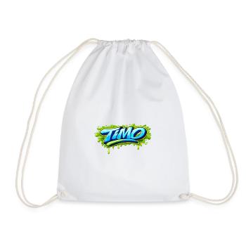 GRAFFITI NAME TIMO FOR PERFECT GIFT PRINTABLE - Drawstring Bag - white - Front
