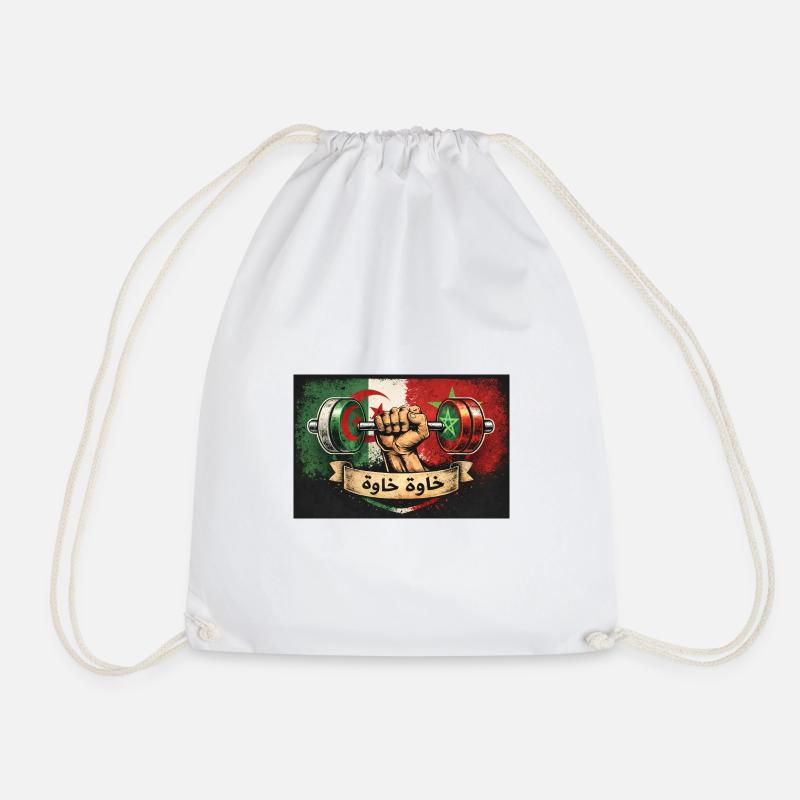 خاوة خاوة - Drawstring Bag - white