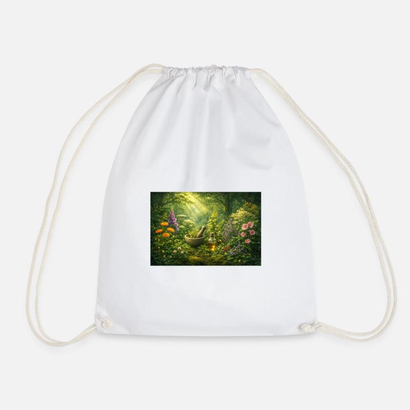Magic herbs - Drawstring Bag - white