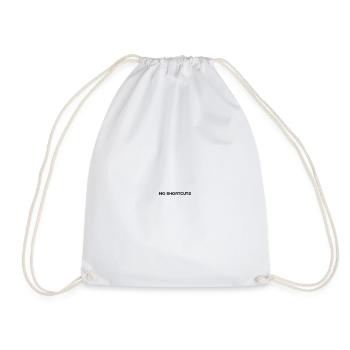 No shortcut typography - Drawstring Bag - white - Front