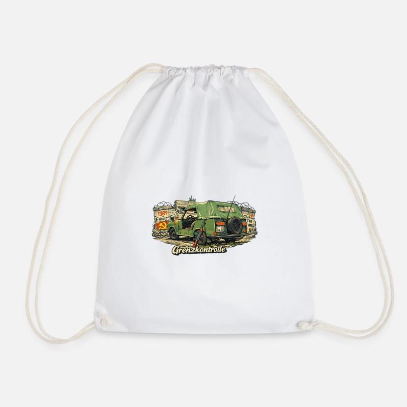 Border control - Drawstring Bag - white