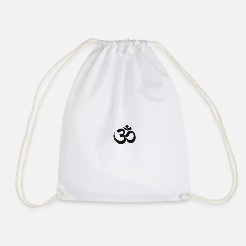 Om Minimalist Silhouette - Turnbeutel - Weiß