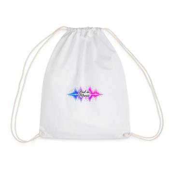 Lost in Music Sound Waves - Drawstring Bag - white - Front