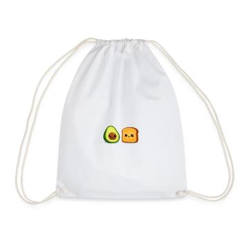 Avocado Friends Toast Duo - Drawstring Bag - white - Front
