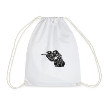 Conception de sniper tactique de paintball - Sac de sport léger - blanc - Devant