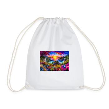 Splendeur du Jardin du Couchant de Soleil - Sac de sport léger - blanc - Devant