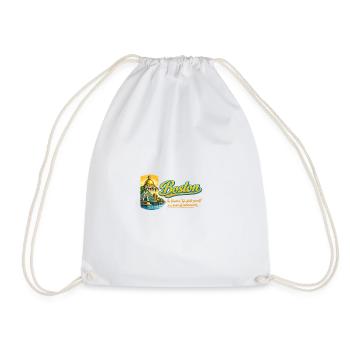 Boston Skyline Retro Vintage Design - Drawstring Bag - white - Front
