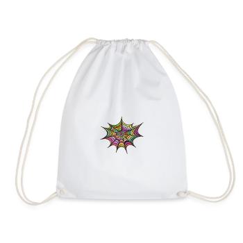 Toile étoilée psychédélique - Sac de sport léger - blanc - Devant