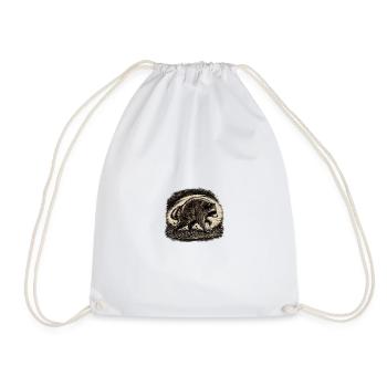 Vintage Waschbär – Retro Wildlife Design | Raccoon - Turnbeutel - Weiß - Vorne