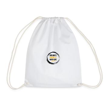 Pursue It Bold Motivational Stamp - Drawstring Bag - white - Front