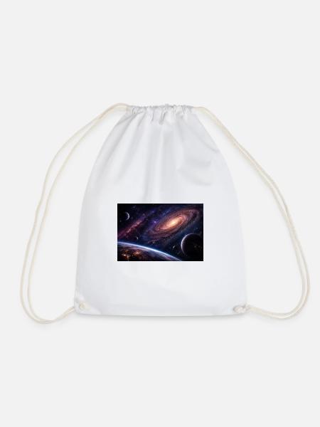 Cosmos - Drawstring Bag - white