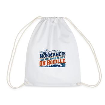 Normandie, on ne bronze pas, on rouille - Sac de sport léger - blanc - Devant