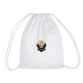 Stay Wild – Into the Wild | Extérieur vintage - Sac de sport léger - blanc - Devant