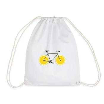 Bike Bike Lemons Funny - Drawstring Bag - white - Front