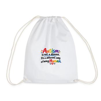 Autismus Akzeptanz Regenbogen Design - Turnbeutel - Weiß - Vorne