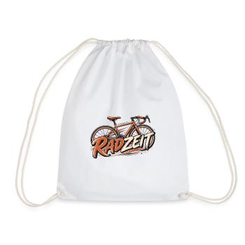 Radfahren Retro Fahrradmotiv Zeitlose Geschenkidee - Turnbeutel - Weiß - Vorne