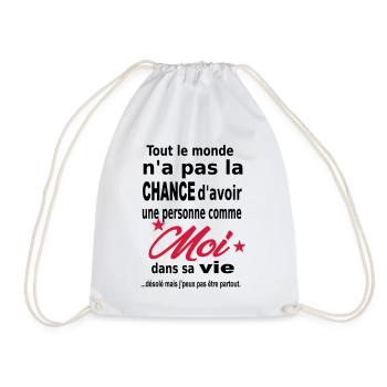 La Chance d'Avoir Une Personne Comme Moi - Sac de sport léger - blanc - Devant