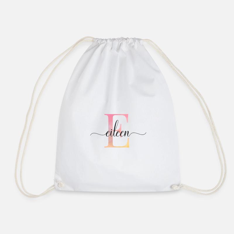E| Monogramme | Nom | Eileen|Aquarelle - Sac de sport léger - blanc